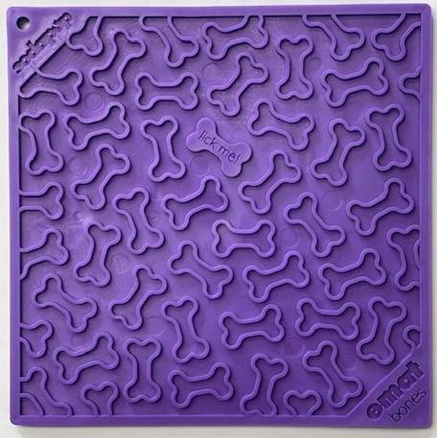 SodaPup Purple Bones Enrichment Lick Mat - 8"x 8"