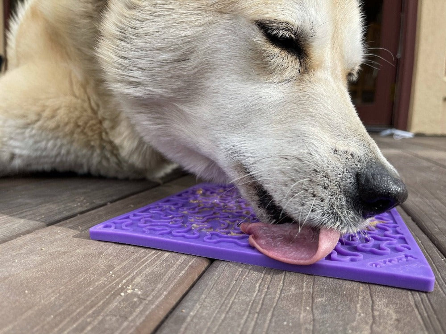 SodaPup Purple Bones Enrichment Lick Mat - 8"x 8"