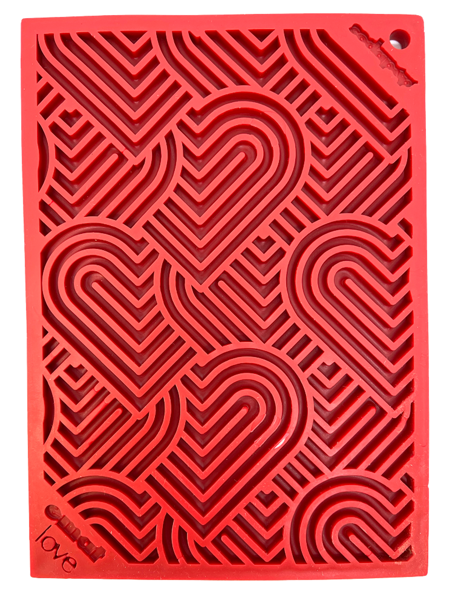 Soda Pup Heart Rubber Lick Mat - 8"x8"/5"x7"