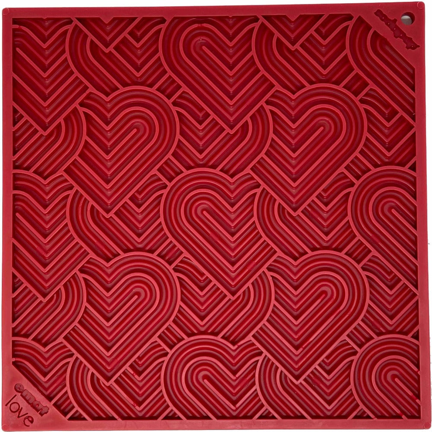 Soda Pup Heart Rubber Lick Mat - 8"x8"/5"x7"