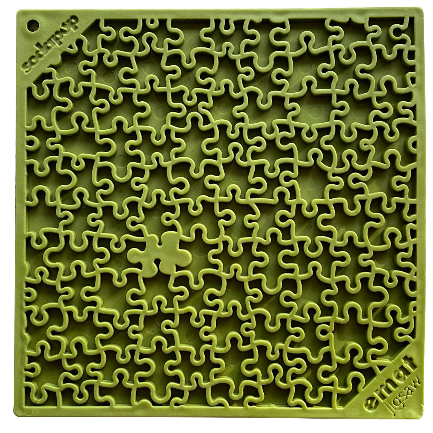 SodaPup Blue Jigsaw Enrichment Lick Mat  - 8" x 8"