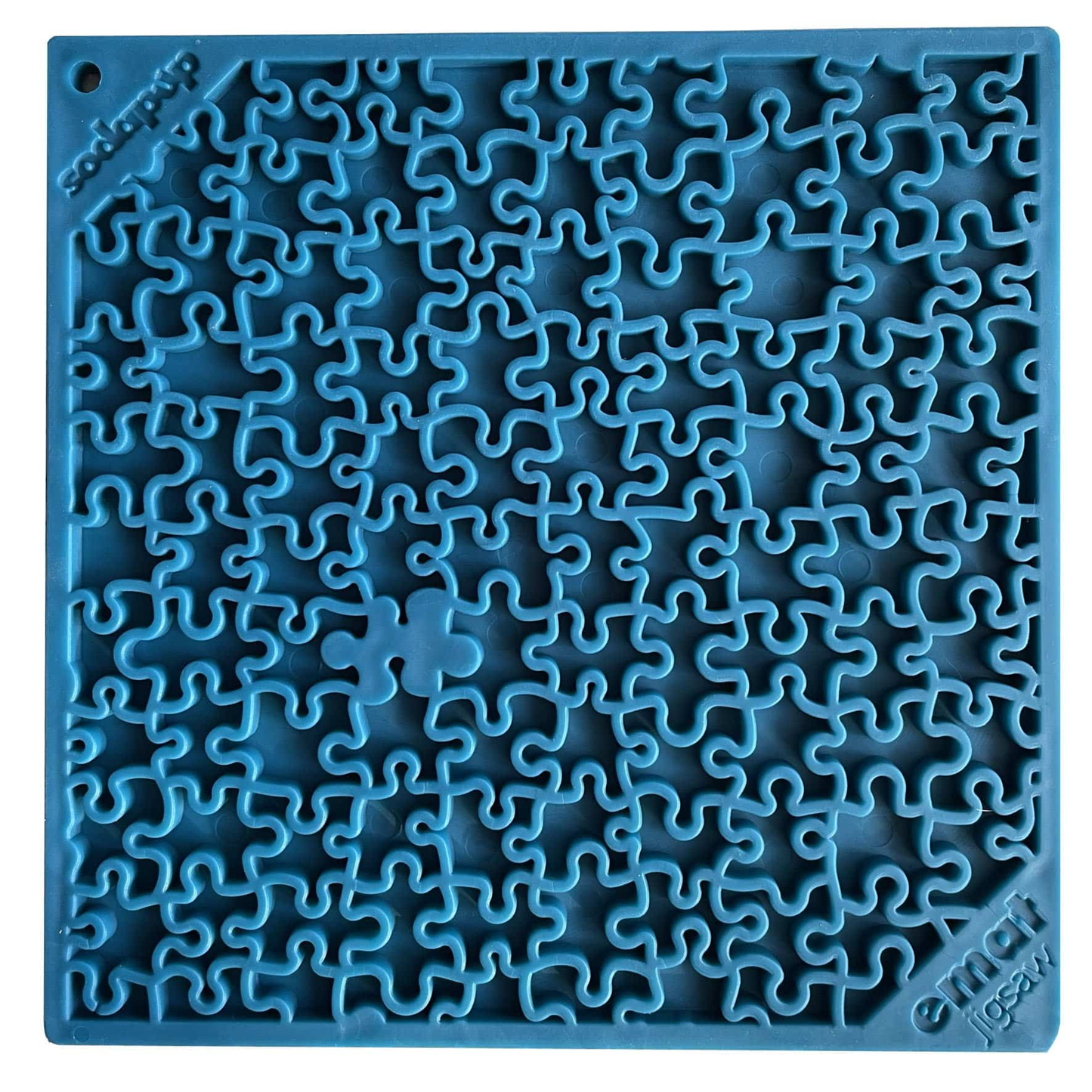 SodaPup Blue Jigsaw Enrichment Lick Mat  - 8" x 8"