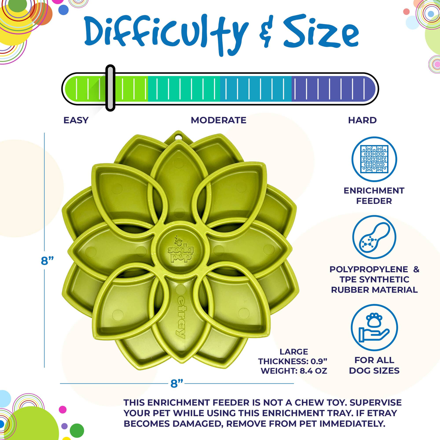 SodaPup Mandala Enrichment Lick Pad  - 8"