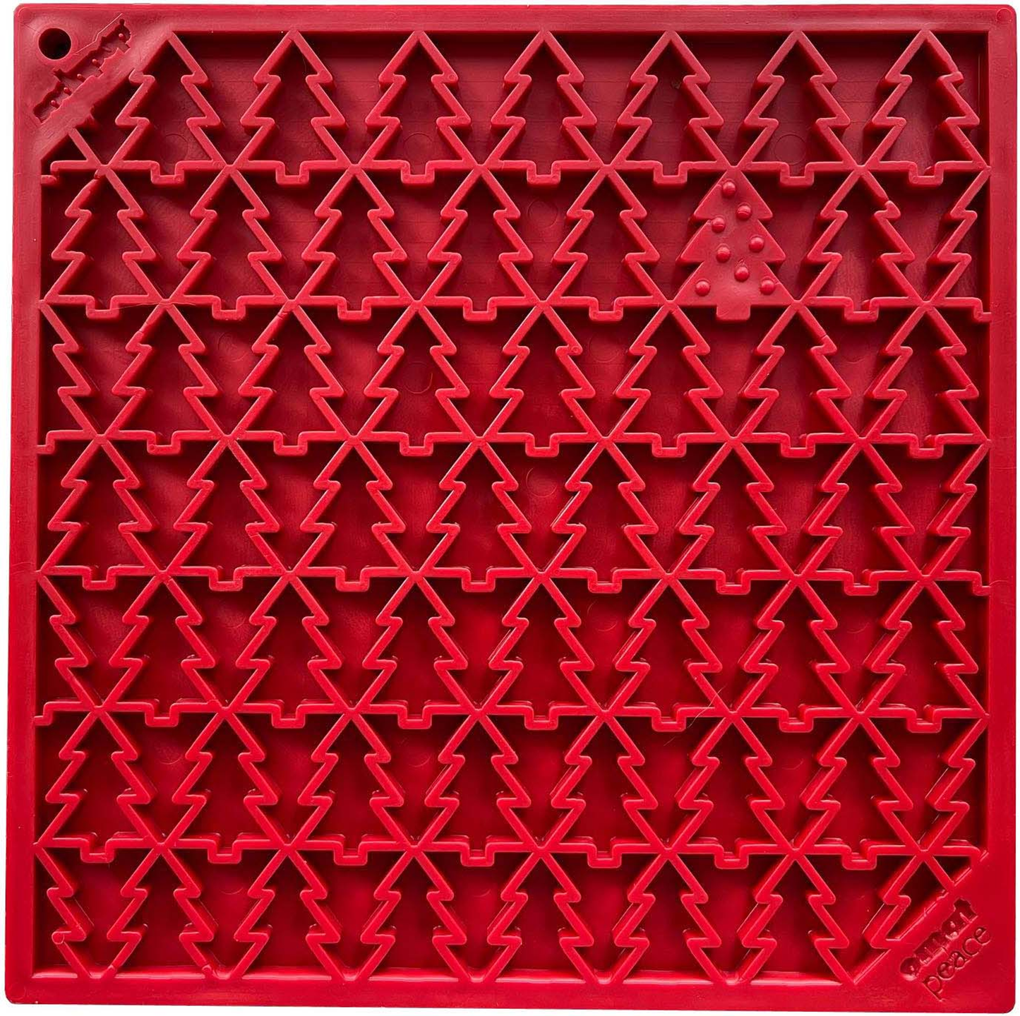 SodaPup Rubber Tree Red Lick Mat - 8" x 8"