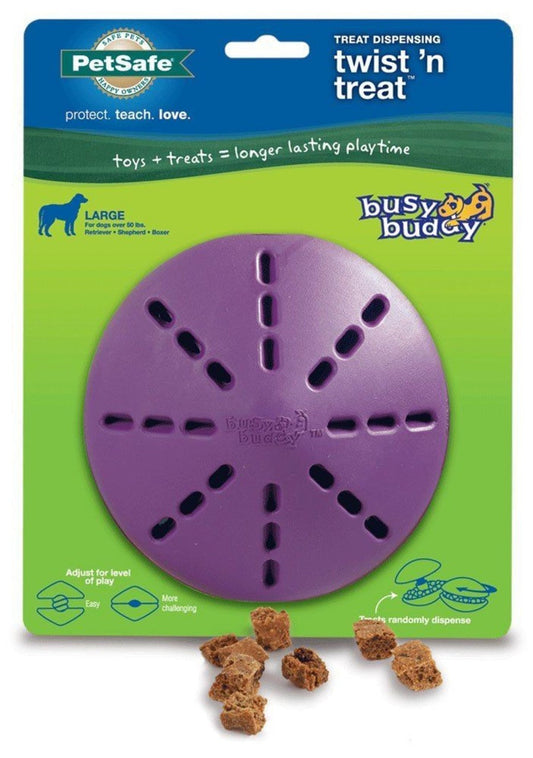 Busy Buddy Twist n Treat Toy Purple