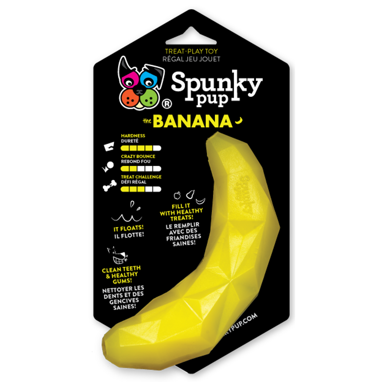 Spunky Pup Banana Toy Treat Dispenser